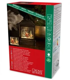 Lanterne Père Noël Sous LÀ Neige Avec Enfant, 25 Cm|Konstsmide, guirlandes lumineuses de Noël Online