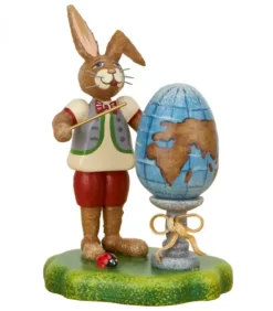 Lapin De Paques En Bois Ecolier Et Mappemonde|Hubrig, figurines pour enfant Clearance