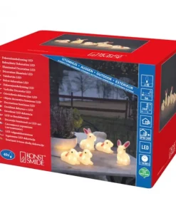 Lapins Lumineux 14 Cm En Acrylique, 40 Diodes Blanc Chaud|Konstsmide, guirlandes lumineuses de Noël Hot