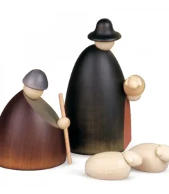 Les Bergers, Les Moutons Et L'Agneau, 12 Cm|Köhler, Père Noël en bois Outlet