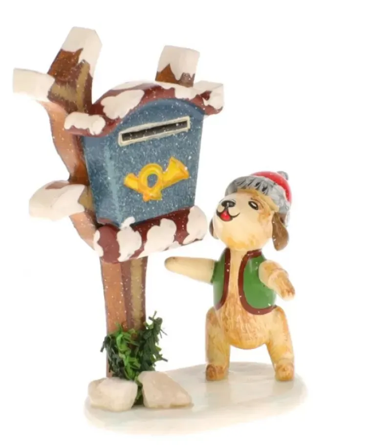Livreur De Journaux, Chien - Village De Noël Miniature|Hubrig, figurines pour enfant New