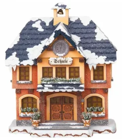 Maison Eclairee Pour Figurine De Noël Miniature Winterkinder, L'Ecole Du Village|Hubrig, figurines pour enfant Hot