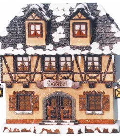 Maison Eclairee Pour Village De Noël Miniature Winterkinder, Restaurant|Hubrig, figurines pour enfant New