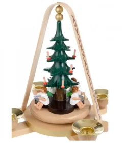 Manège De Noël, Anges Musiciens Autour Du Sapin|Richard Glasser, Pyramides de Noël allemandes New