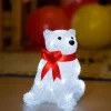 Ours Lumineux A Led En Acrylique Avec Ruban Rouge, 18 Cm|Konstsmide, guirlandes lumineuses de Noël Best