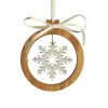 Pendentif En Bois D'Olivier Motif Cristal De Neige N°2|Waldfabrik, photophore en bois et étoile sapin de Noël Sale