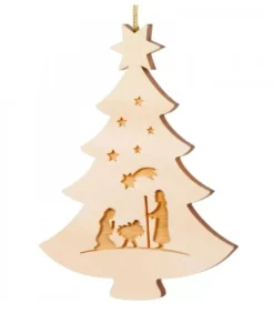 Pendentif Sapin De Noël En Bois, Crèche De Noël|Waldfabrik, photophore en bois et étoile sapin de Noël Hot