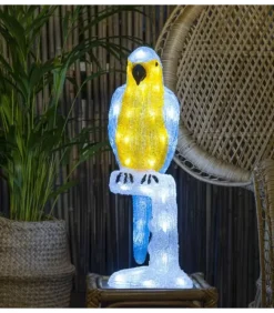 Perroquet Lumineux 50 Cm En Acrylique, 48 Diodes Blanc Chaud|Konstsmide, guirlandes lumineuses de Noël Discount