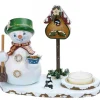 Personnage Porte Encens Bonhomme De Neige Avec Bougeoir|Hubrig, figurines pour enfant New