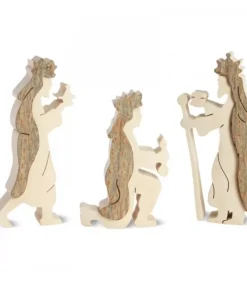 Personnages Crèche De Noël, Les Trois Rois Mages, 10 Cm|Waldfabrik, photophore en bois et étoile sapin de Noël New