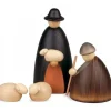 Personnages Grande Crèche De Noël : Bergers, Moutons Et Agneau, 17 Cm|Köhler, Père Noël en bois