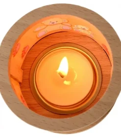 Petit Photophore En Bois, Famille Oursons|Richard Glasser, Pyramides de Noël allemandes Discount