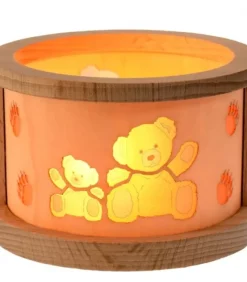 Petit Photophore En Bois, Famille Oursons|Richard Glasser, Pyramides de Noël allemandes Discount
