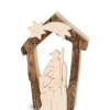 Petite Crèche De Noël En Ecorce 7,5 Cm, Avec Nativite En Bois D'Erable|Waldfabrik, photophore en bois et étoile sapin de Noël Sale