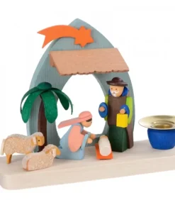 Petite Crèche De Noël Pour Enfant Avec Bougeoir|Graupner, décoration de sapin de Noël, Déco Noël enfant Outlet