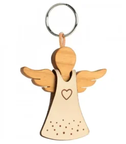 Porte-Cle Ange Avec Coeur Et Robe En Cuir N°1, 5,5 Cm|Waldfabrik, photophore en bois et étoile sapin de Noël Outlet