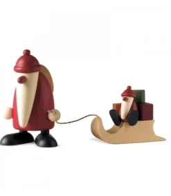 Père Noël En Bois Et Enfant Sur Luge|Köhler, Père Noël en bois Sale