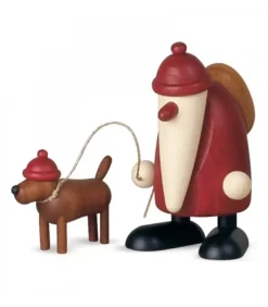 Père Noël Rouge Et Son Chien|Köhler, Père Noël en bois Sale