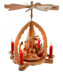 Pyramide A 4 Bougies En Bois Pour Un Noël Traditionnel|Richard Glasser, Pyramides de Noël allemandes Online