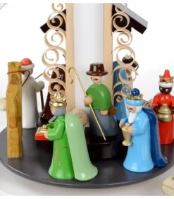 Pyramide Allemande Avec Crèche De Noël Blanche|Richard Glasser, Pyramides de Noël allemandes Best