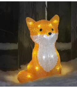 Renard Lumineux A Led En Acrylique, 27 Cm|Konstsmide, guirlandes lumineuses de Noël Clearance