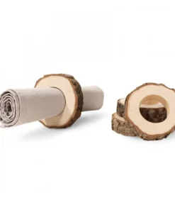 Rond De Serviette En Bois (4 Pieces)|Waldfabrik, photophore en bois et étoile sapin de Noël New
