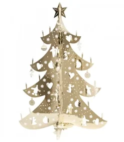 Sapin De Noël Design, Metal Dore, 19 Cm|Pluto Produkter, déco de Noël Scandinave Online