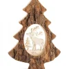 Sapin En Bois Avec Cerf Cisele, 18,5 Cm|Waldfabrik, photophore en bois et étoile sapin de Noël