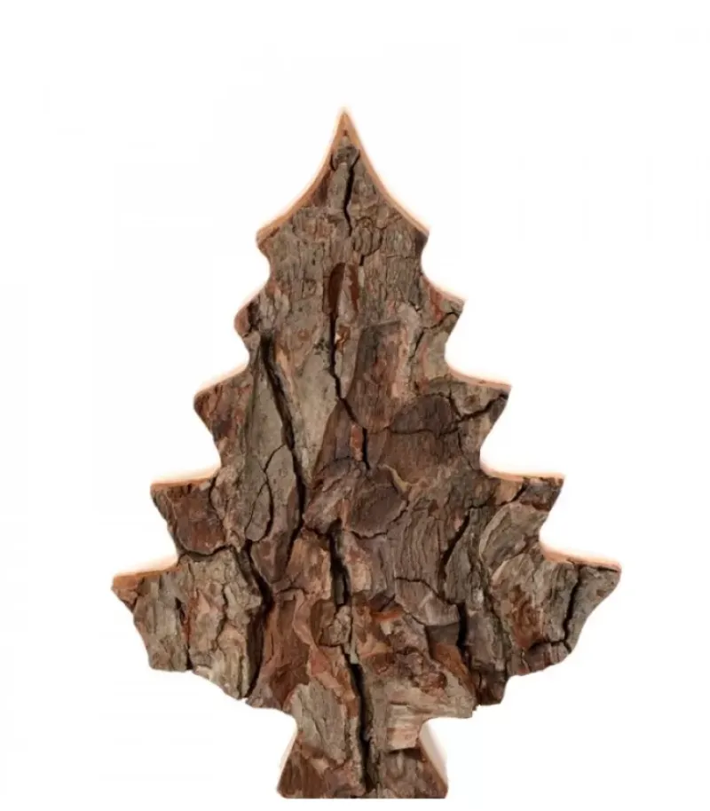 Sapin En Bois Déco En Ecorce 15 Cm|Waldfabrik, photophore en bois et étoile sapin de Noël Online
