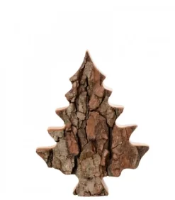 Sapin En Bois Déco En Ecorce 12 Cm|Waldfabrik, photophore en bois et étoile sapin de Noël Sale