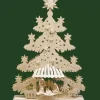 Sapin Lumineux Led En Bois Avec Crèche De Noël Et Personnages Ciceles|Ratags, décos de Noël lumineuses en bois Online
