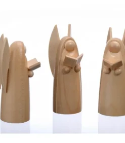 Trois Anges De Noël En Bois Pour Crèche, 6 Cm|Schalling, crèche moderne New