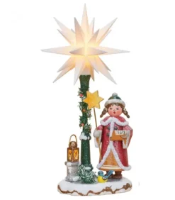Village De Noël Miniature, Fillette Chantant Sous Etoile De Noël|Hubrig, figurines pour enfant Discount