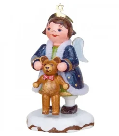 Village De Noël Miniature, Figurine Ange Et Ourson|Hubrig, figurines pour enfant Clearance