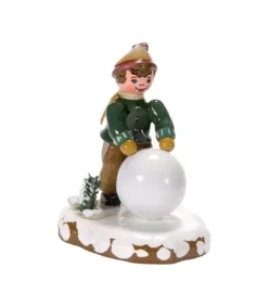 Village De Noël Miniature, Garcon Et Boule De Neige|Hubrig, figurines pour enfant Online