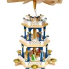 Weihnachtspyramid Allemande 2 Etages Blanc Bleu|Richard Glasser, Pyramides de Noël allemandes New